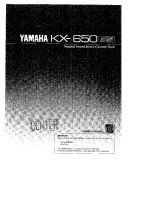Yamaha KX-650 - Owners Manual